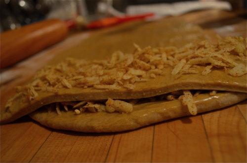 Layering one on top of the other…