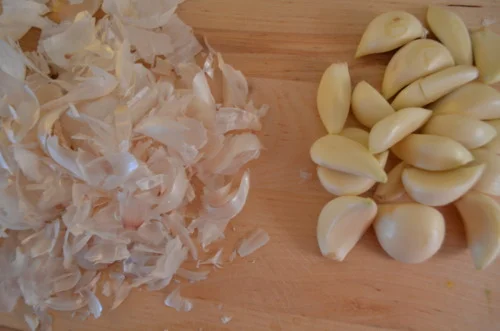 But then also 20 cloves of peeled garlic.