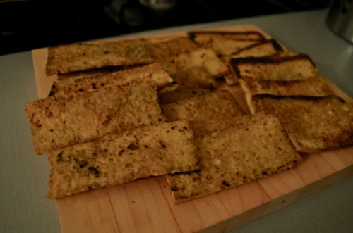 See, nice and crispy. Perfect for slicing into the bomb salad.