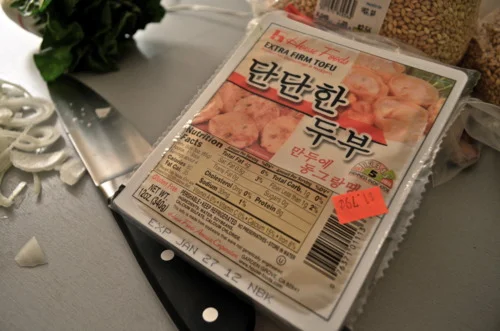 Tofu! Only $1.79! Upside down!