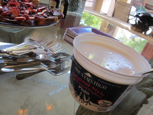 Plain yogurt for a cool touch of goo.