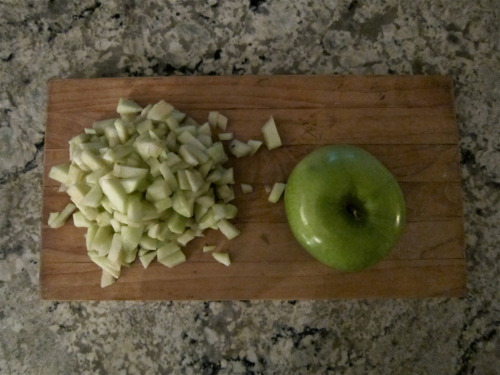 1 chopped apple for sweetness.