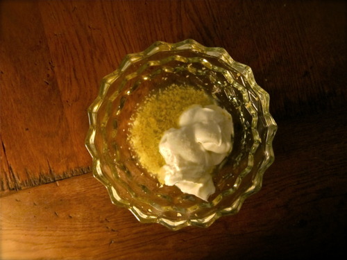 I also squeezed half a lemon in. 