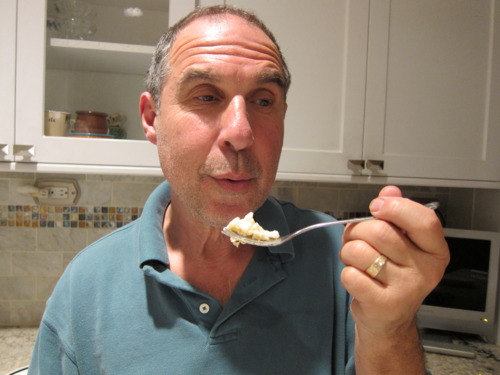 Have Dad blow on hot ball.