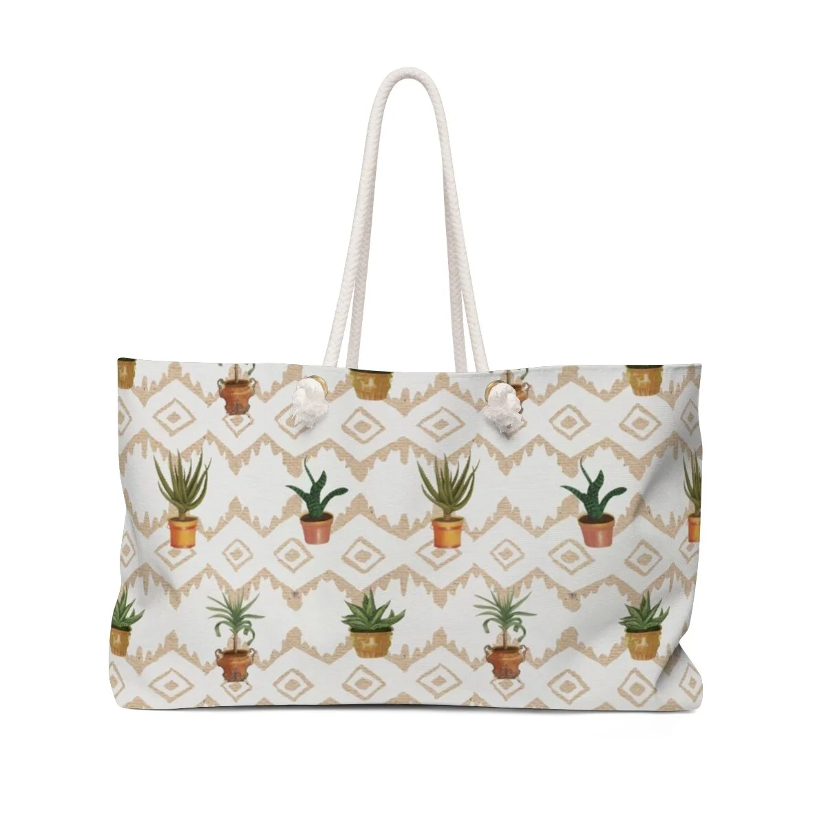 Potted Cactus - Beach Bag | Large Tote  theabominableheidimonster