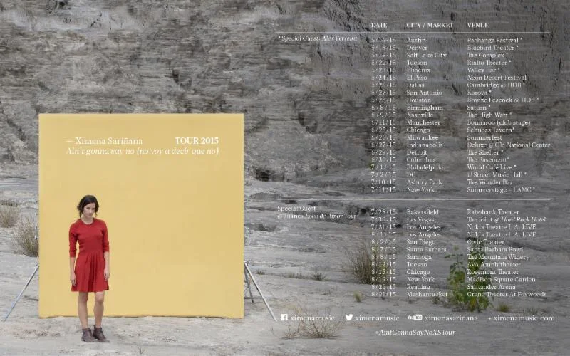 Ximena Sariñana inicia mañana su gira por Estados Unidos "Ain't Gonna Say No Tour - No Voy A Decir Que No Tour "