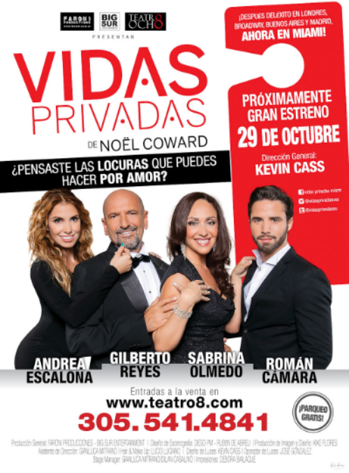 “VIDAS PRIVADAS” LLEGA AL TEATRO 8 PARA DESATAR EL AMOR, LA PASIÓN Y UN TORBELLINO DE DIVERTIDOS ENREDOS
