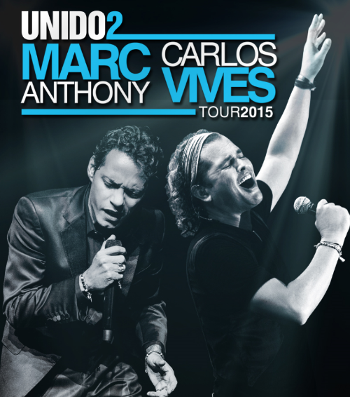 Marc Anthony and Carlos Vives UNIDO2 Tour 2015