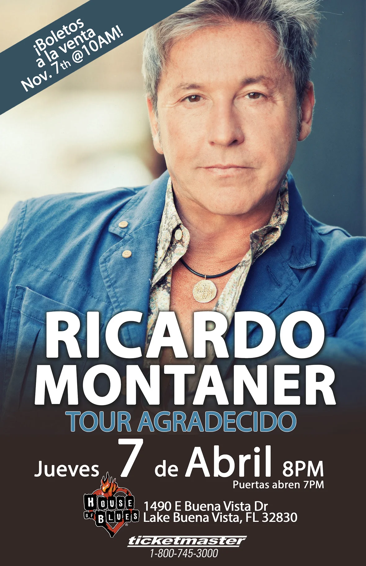 RICARDO MONTANER LLEGARA A ORLANDO, MIAMI Y NUEVA YORK CON SU TOUR!
