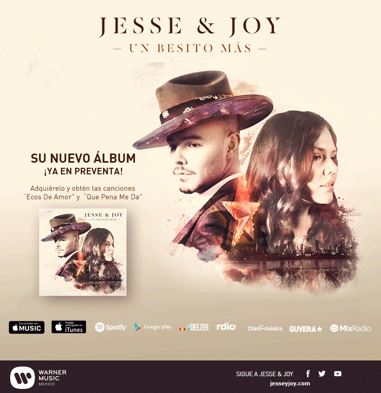Jesse & Joy Un Besito Más ¡Ya en preventa!