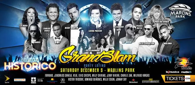 ¡CONCIERTO HISTÓRICO! GRAND SLAM PARTY LATINO