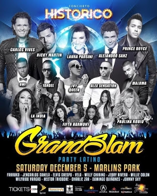 ¡Concierto Histórico! Grand Slam Party Latino reúne 26 artistas de renombre mundial 