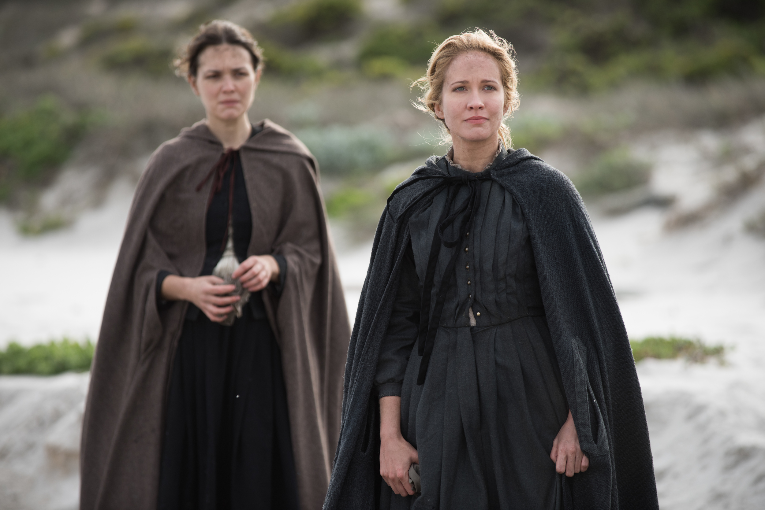 Anna Camp as Dorothy Bradford, right, in National Geographic Channel’s two-night movie event “Saints & Strangers,” premiering Nov. 22-23, 9/8c.
(photo credit: National Geographic Channels/David Bloomer)