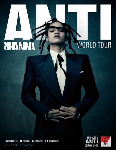 La súper estrella mundial Rihanna anuncia la gira The Anti World Tour