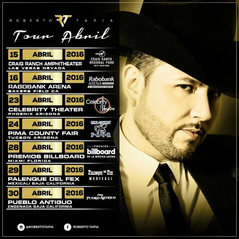 ROBERTO TAPIA LLEVARÁ SU ESPERADA GIRA A NEVADA, CALIFORNIA Y ARIZONA