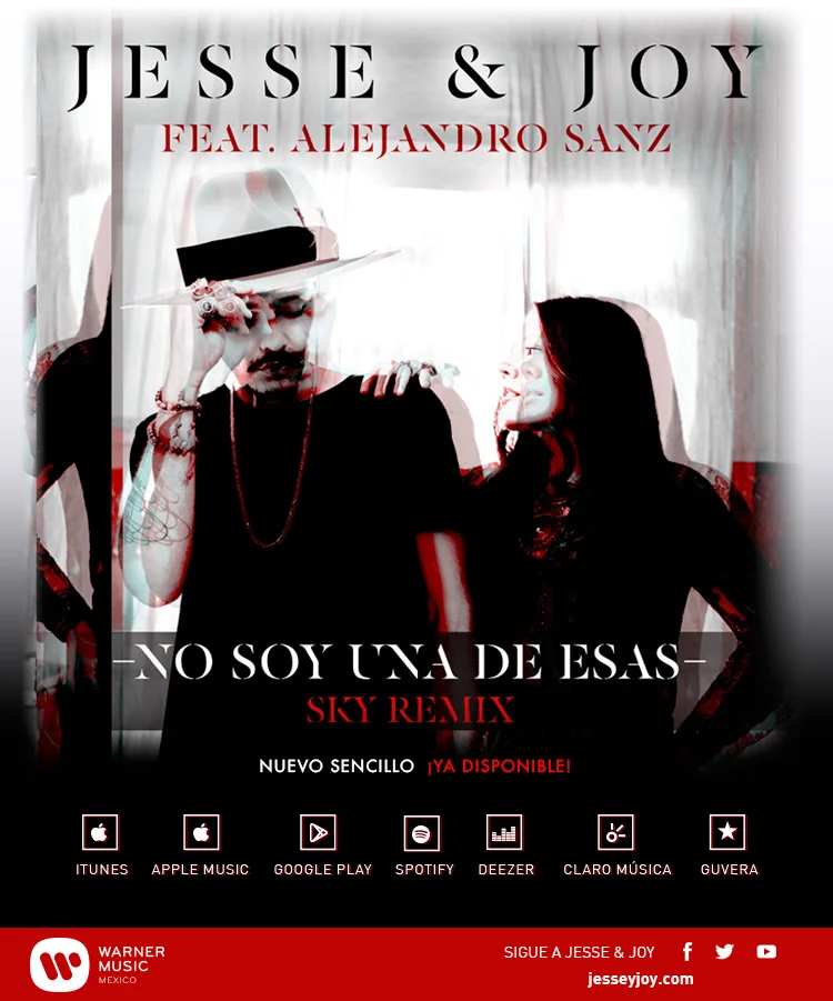 Jesse & Joy - Remix "No soy una de esas" feat Alejandro Sanz - Ya disponible