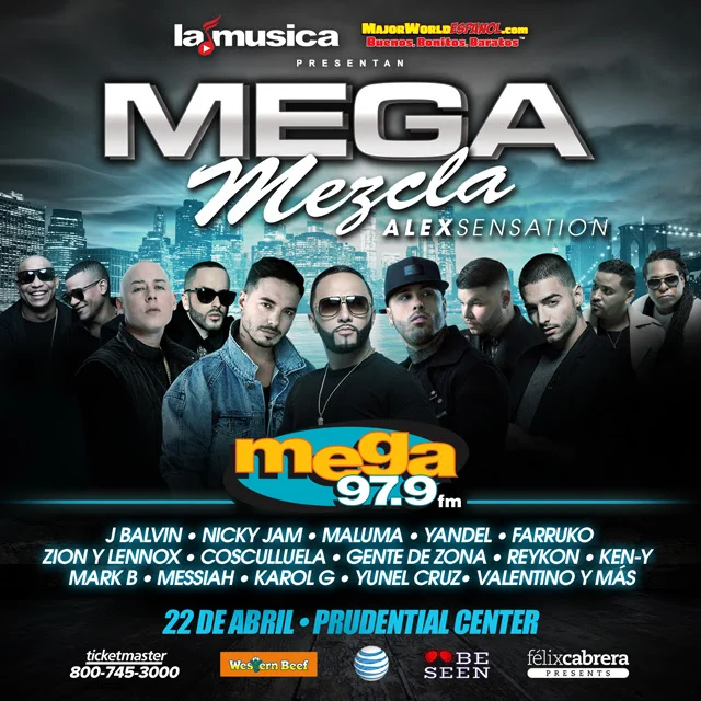 LA MÚSICA URBANA Y LATINA SE REÚNE ESTE 22 DE ABRIL EN EL PRUDENTIAL CENTER DE NEWARK, NUEVA JERSEY