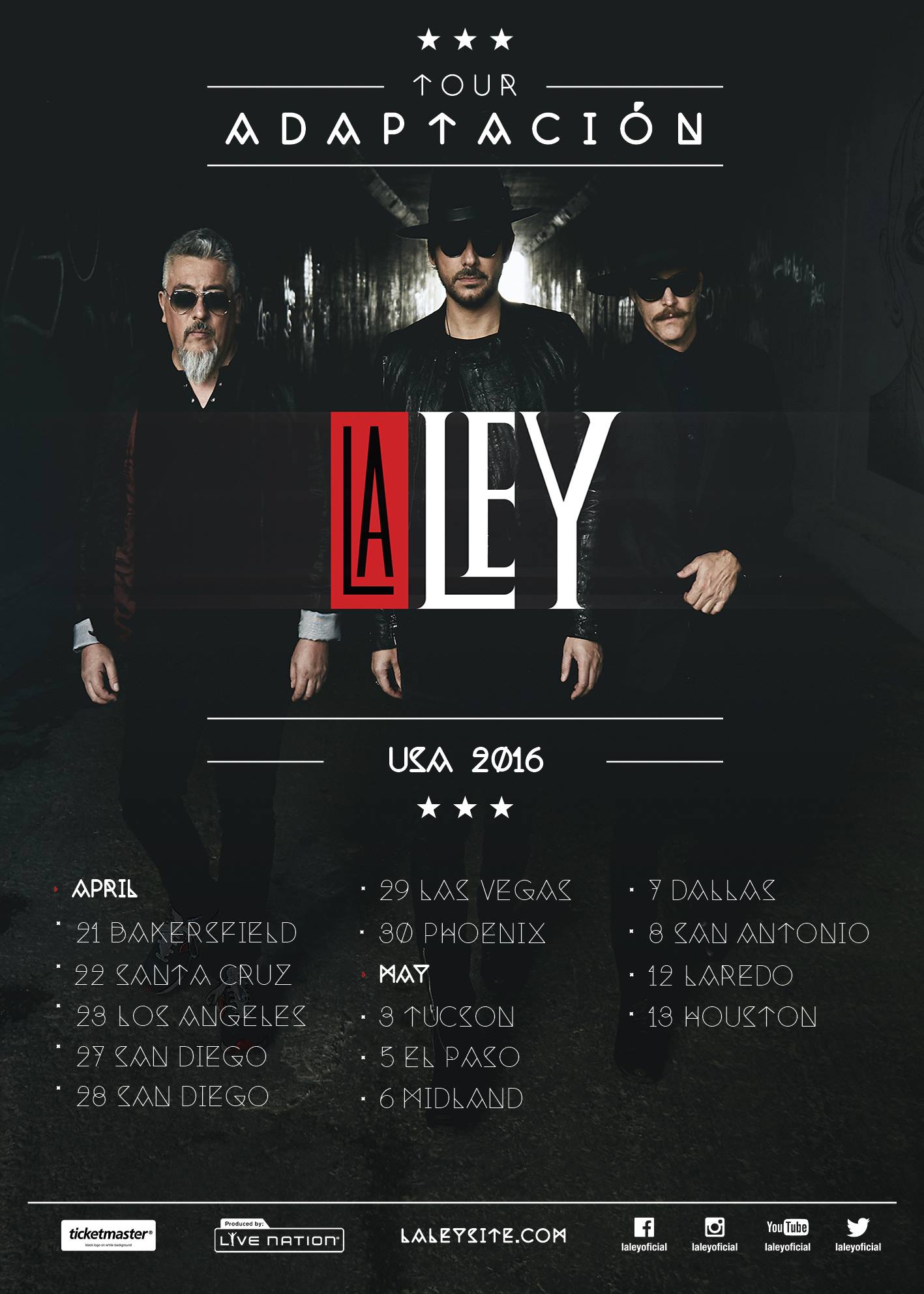 La Ley este 23 de Abril en el Greek Theater de Los Angeles 