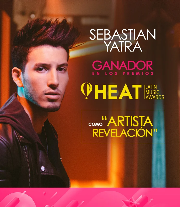 SEBASTIAN YATRA RECIBE PREMIO COMO "ARTISTA REVELACIÓN" EN LOS HEAT LATIN MUSIC AWARDS 2016