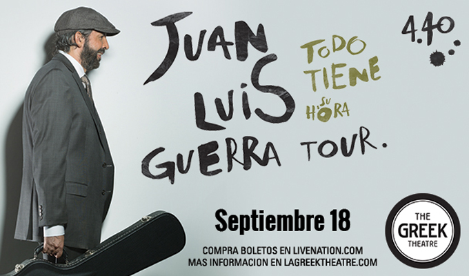 LIVE NATION PRESENTA A JUAN LUIS GUERRA EN CONCIERTO EL 18 DE SEPTIEMBRE