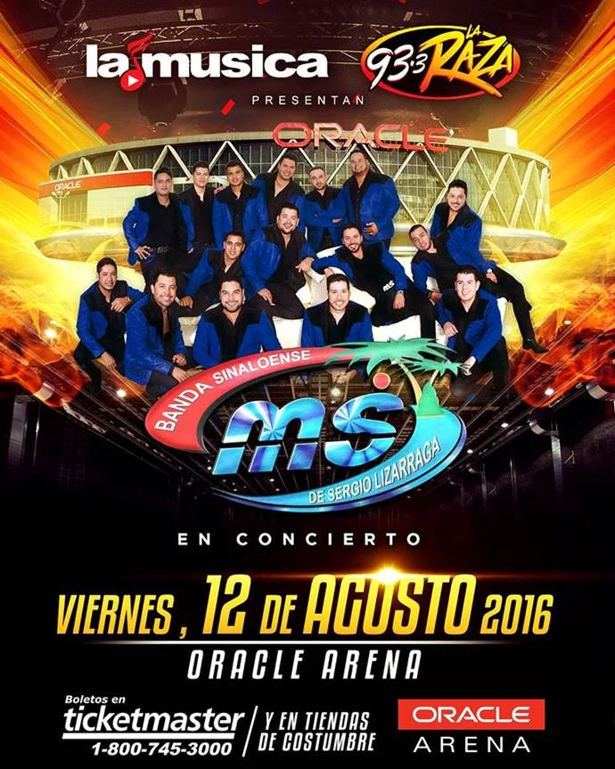 BANDA MS EN EL ORACLE ARENA EN OAKLAND, CA