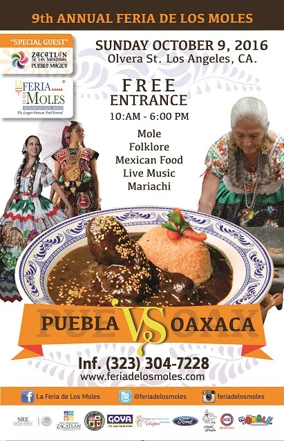 9º Evento Anual de ‘La Feria de los Moles’ (9 de octubre) en la Placita Olvera