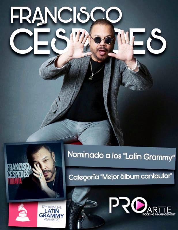 Francisco Céspedes nominado al Latin Grammy