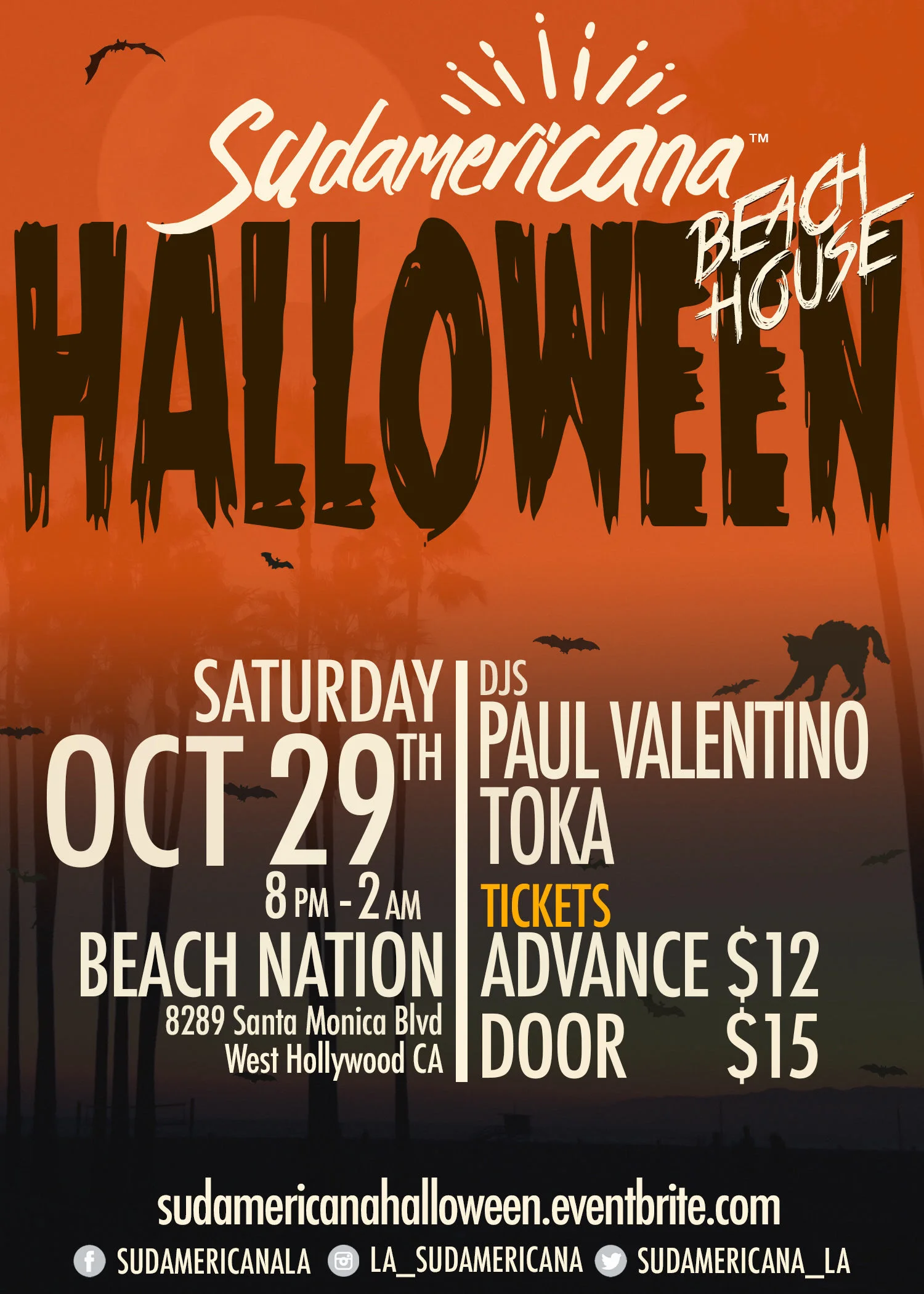 Save the date! Sudamericana: Halloween Beach House 10.29.16!
