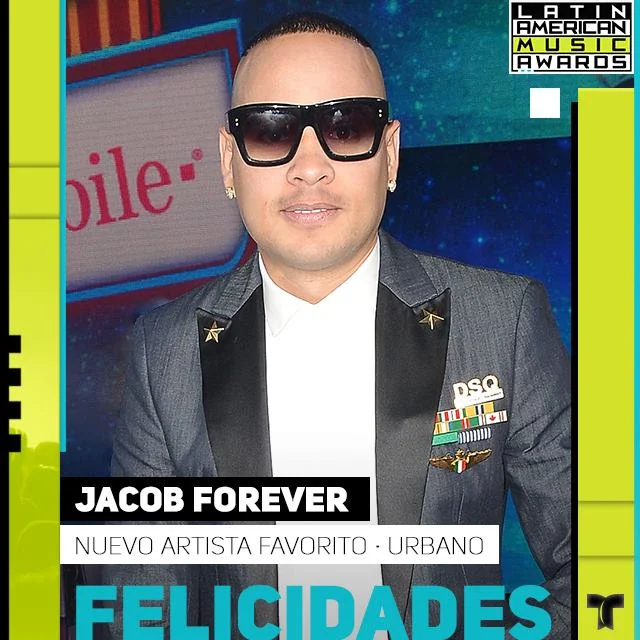 JACOB FOREVER "Nuevo Artista Favorito - Urbano" en la segunda entrega de los Latin American Music Awards 