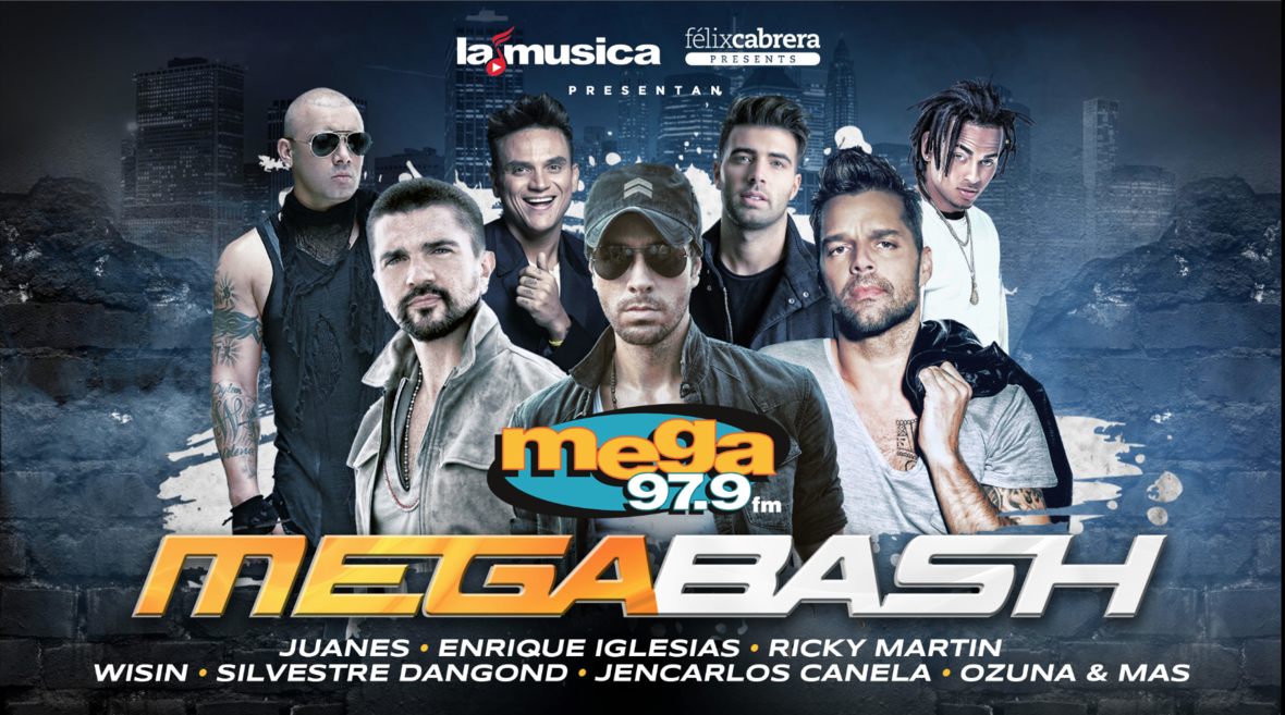 LAMUSICA, MEGA 97.9FM Y FÉLIX CABRERA CONCERT SERIES ANUNCIAN LOS ARTISTAS CONFIRMADOS PARA EL CONCIERTO “MEGA BASH” 