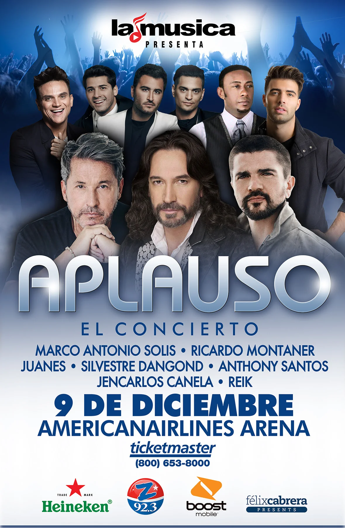 LAMUSICA, ZETA 92.3FM Y FÉLIX CABRERA CONCERT SERIES PRESENTAN “APLAUSO 2016” EN EL SUR DE LA FLORIDA