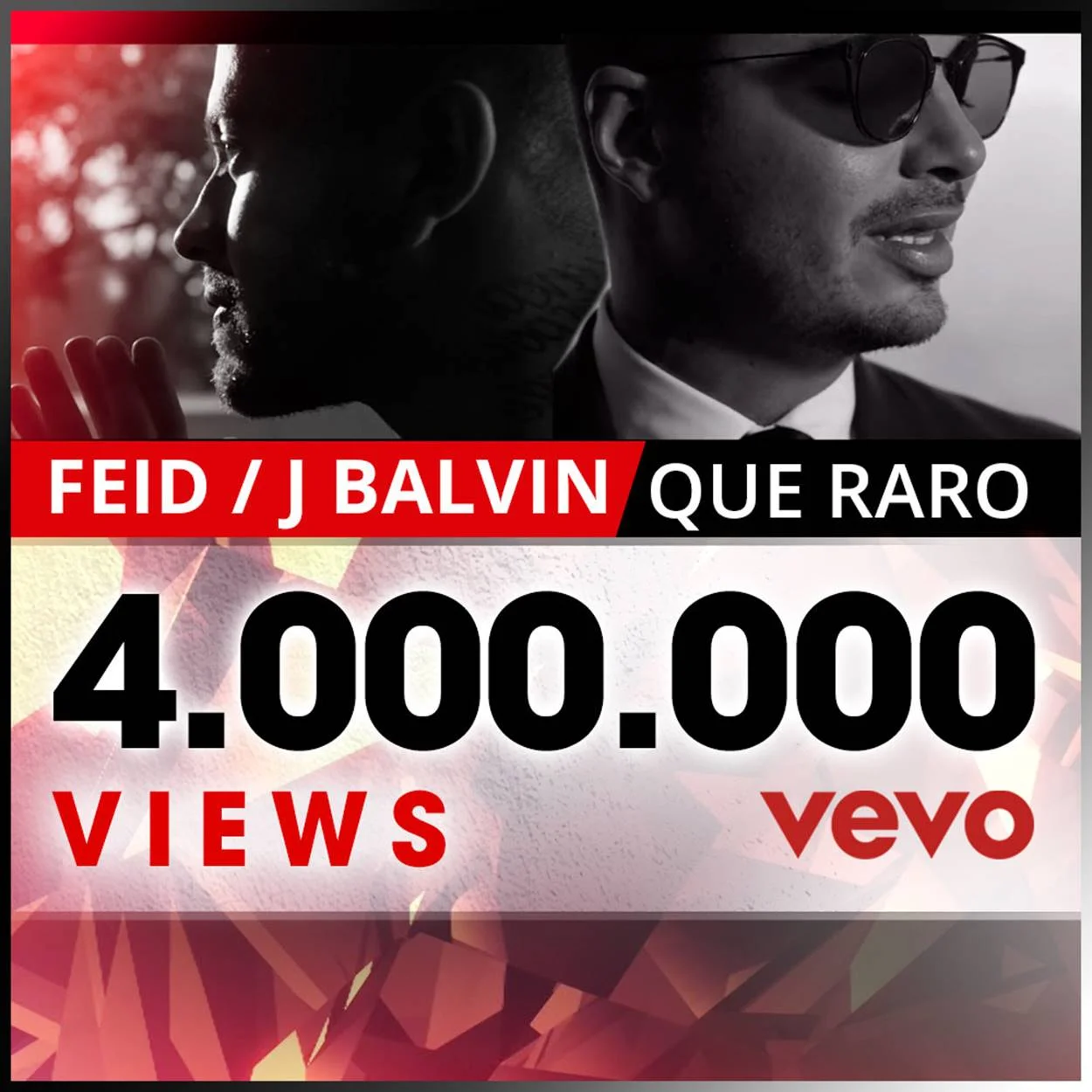 FEID/ J BALVIN -QUE RARO- YA LLEVA 4 MILLONES DE VIEWS EN VEVO/YOUTUBE!