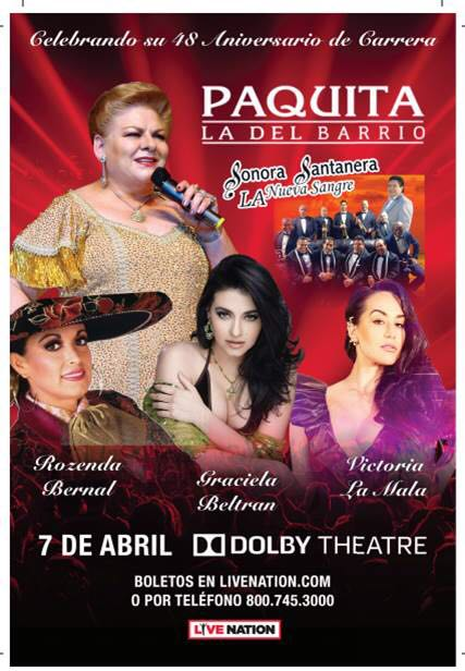 Paquita La Del Barrio festejo en Hollywood, California sus 48 años de carrera