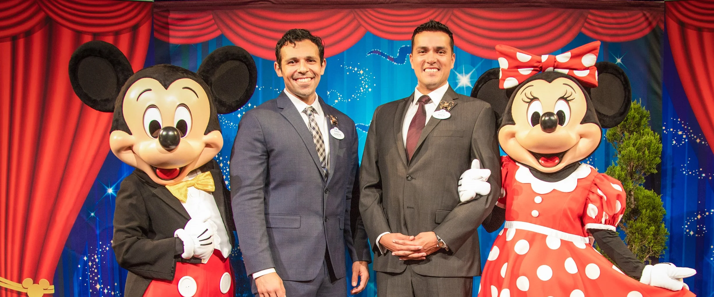 Disneyland Resort 2019-2020 Ambassador Team
In a tradition dating back to 1965, Disneyland Resort President Josh D’Amaro announced that cast members Justin Rapp and Rafa Barron will represent the Disneyland Resort and its 30,000 cast members as the 2019-2020 Disney Ambassadors. (Disneyland Resort)