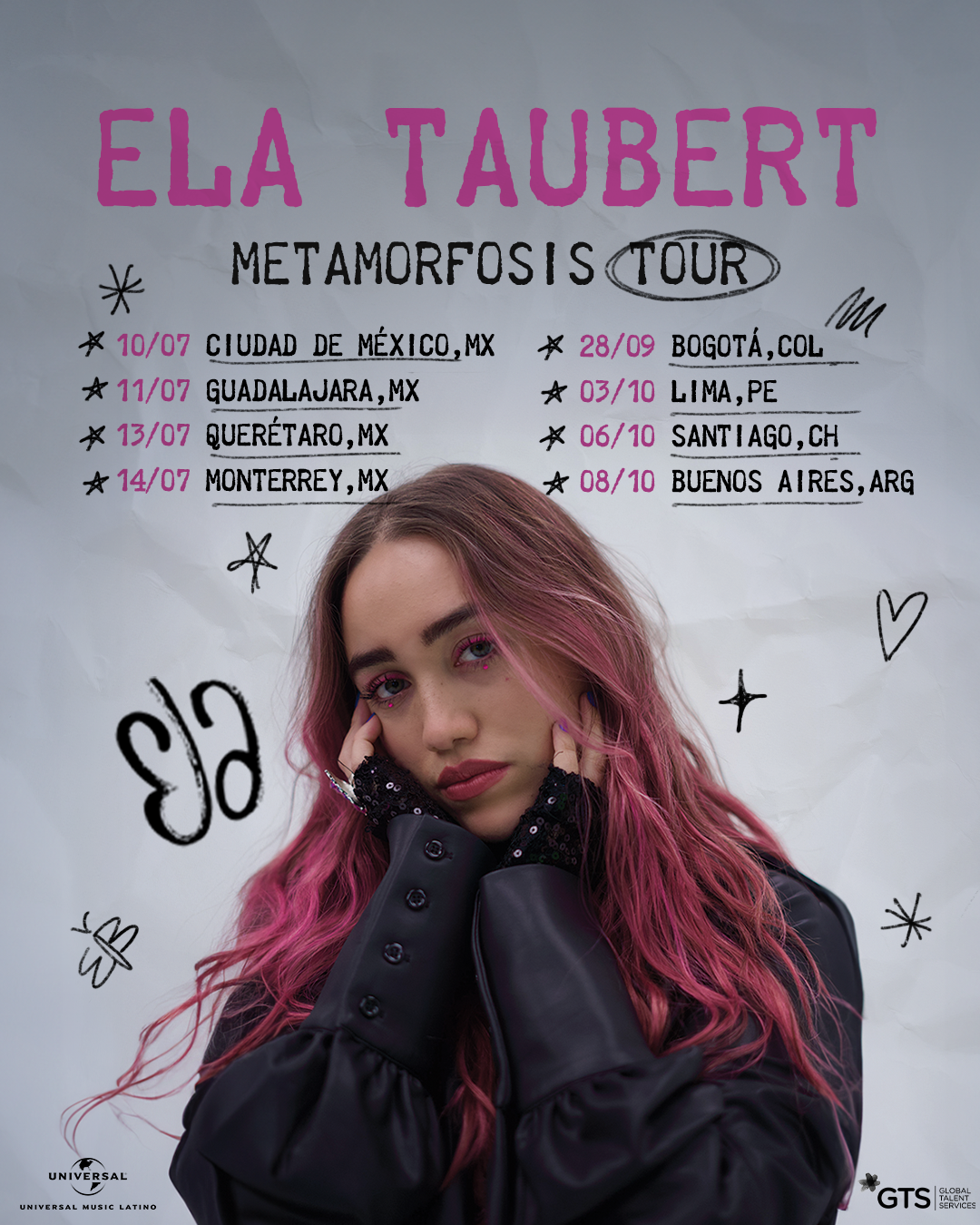 ELA TAUBERT ANNOUNCES ADDITIONAL DATES AND STOPS FOR ‘METAMORFOSIS TOUR’ // ELA TAUBERT ANUNCIA FECHAS Y PARADAS ADICIONALES PARA SU GIRA ‘METAMORFOSIS TOUR