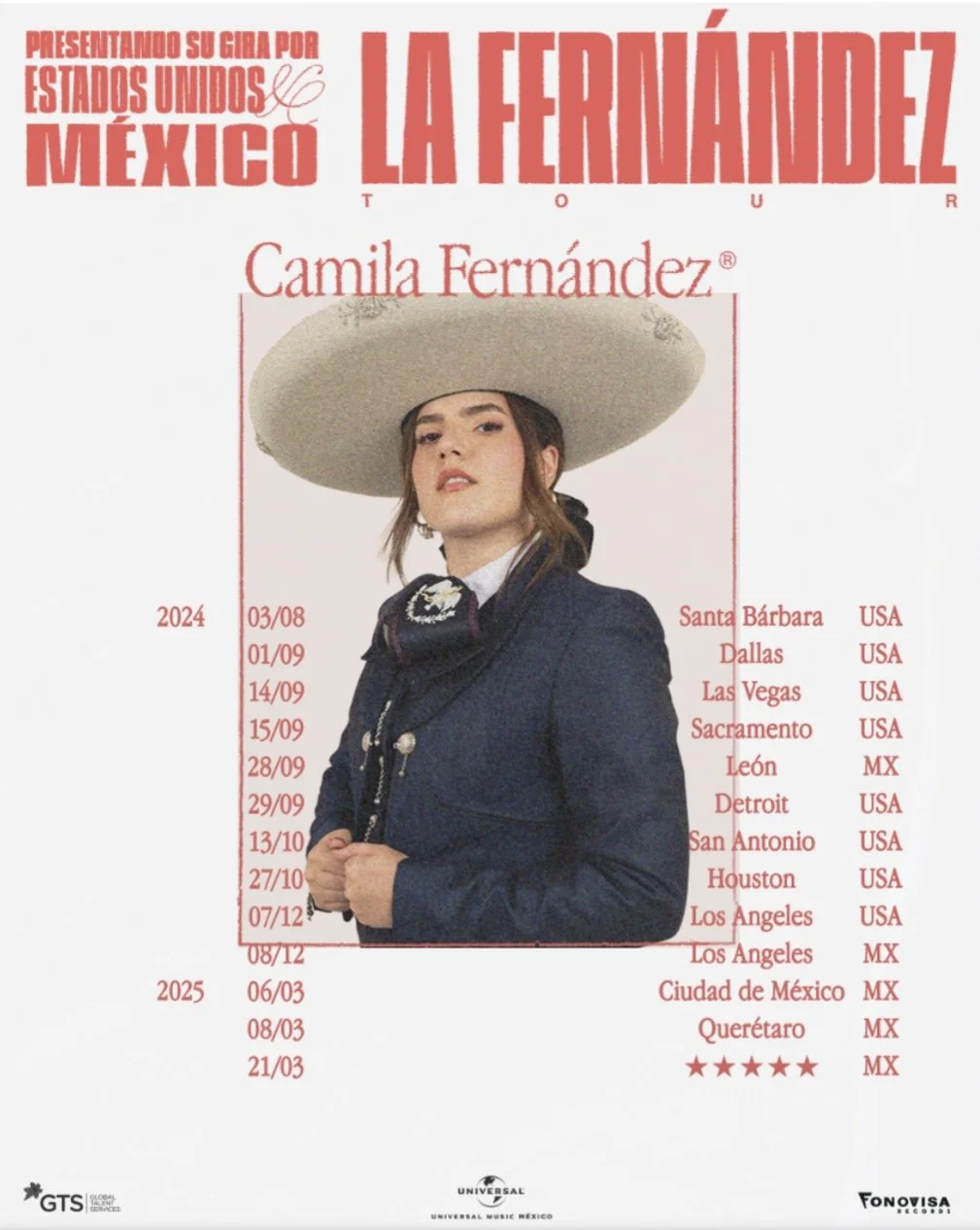 CAMILA FERNÁNDEZ ANUNCIA SU PRIMERA GIRA POR MÉXICO Y ESTADOS UNIDOS 