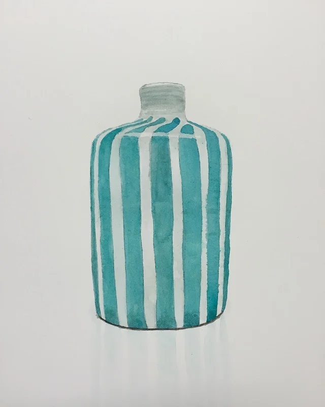 striped vase
