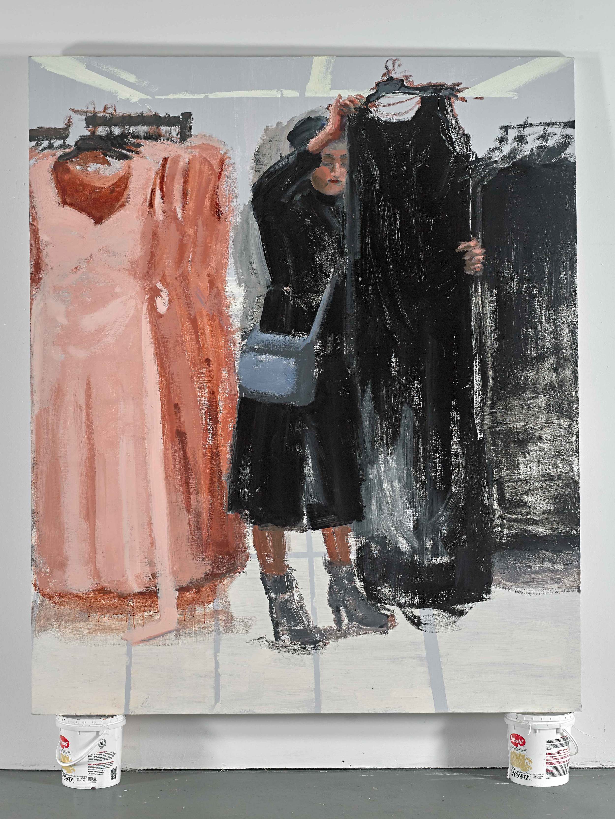 Black Dress 1,  60"x72", oil on canvas, 2015