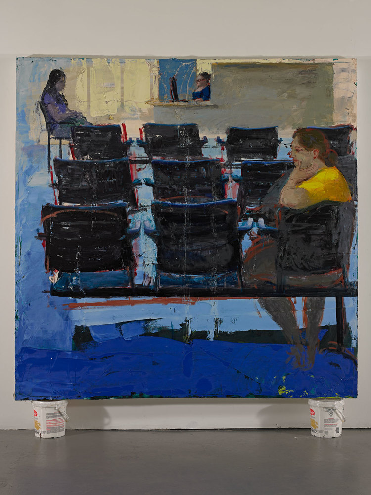 Waiting Room 2, 72"x72", oil on canvas, 2013