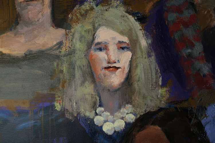 TED Audience (detail), 96"x144", oil on canvas, 2015