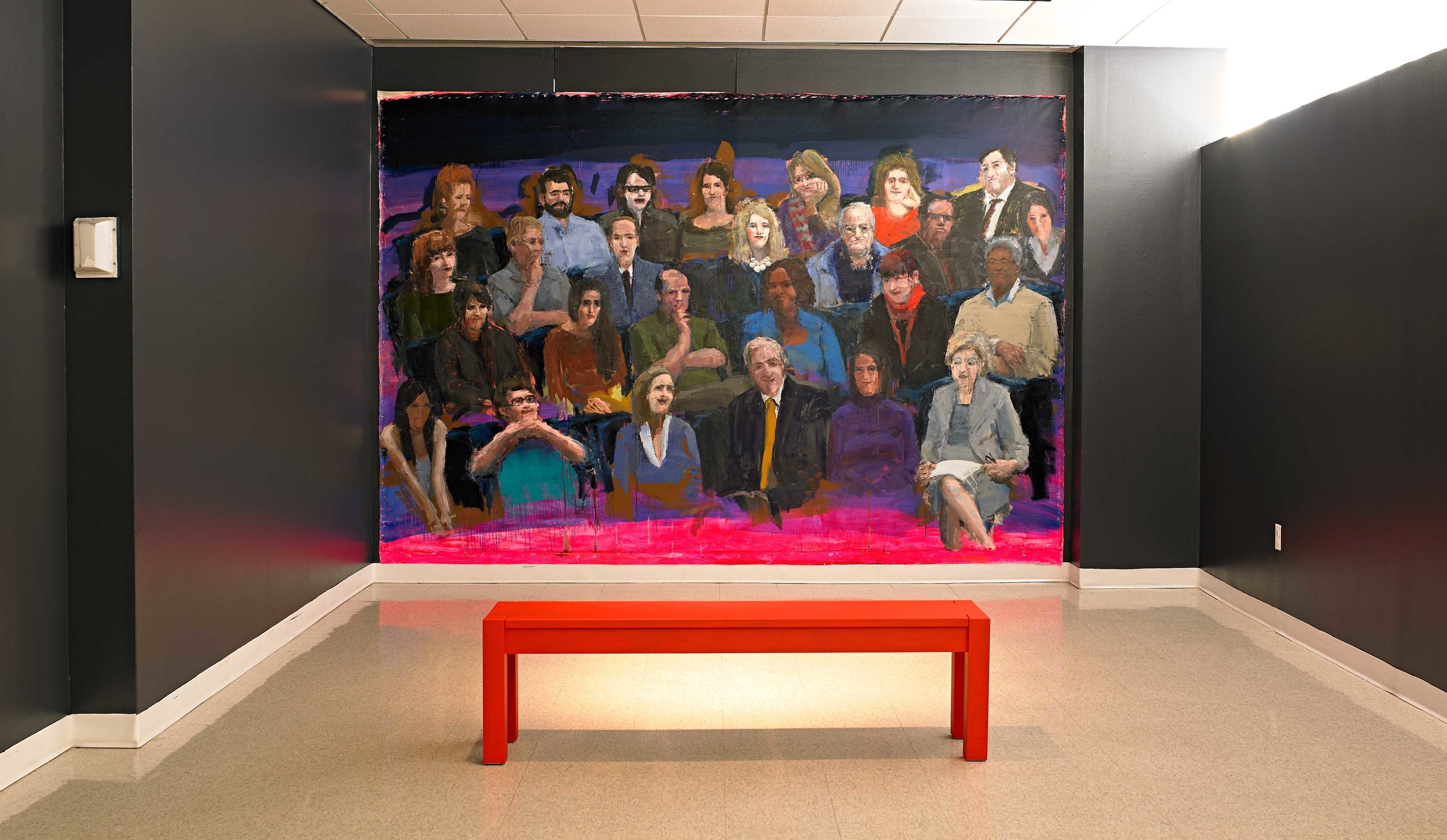 TED Audience (installation view), 96"x144", oil on canvas, 2015