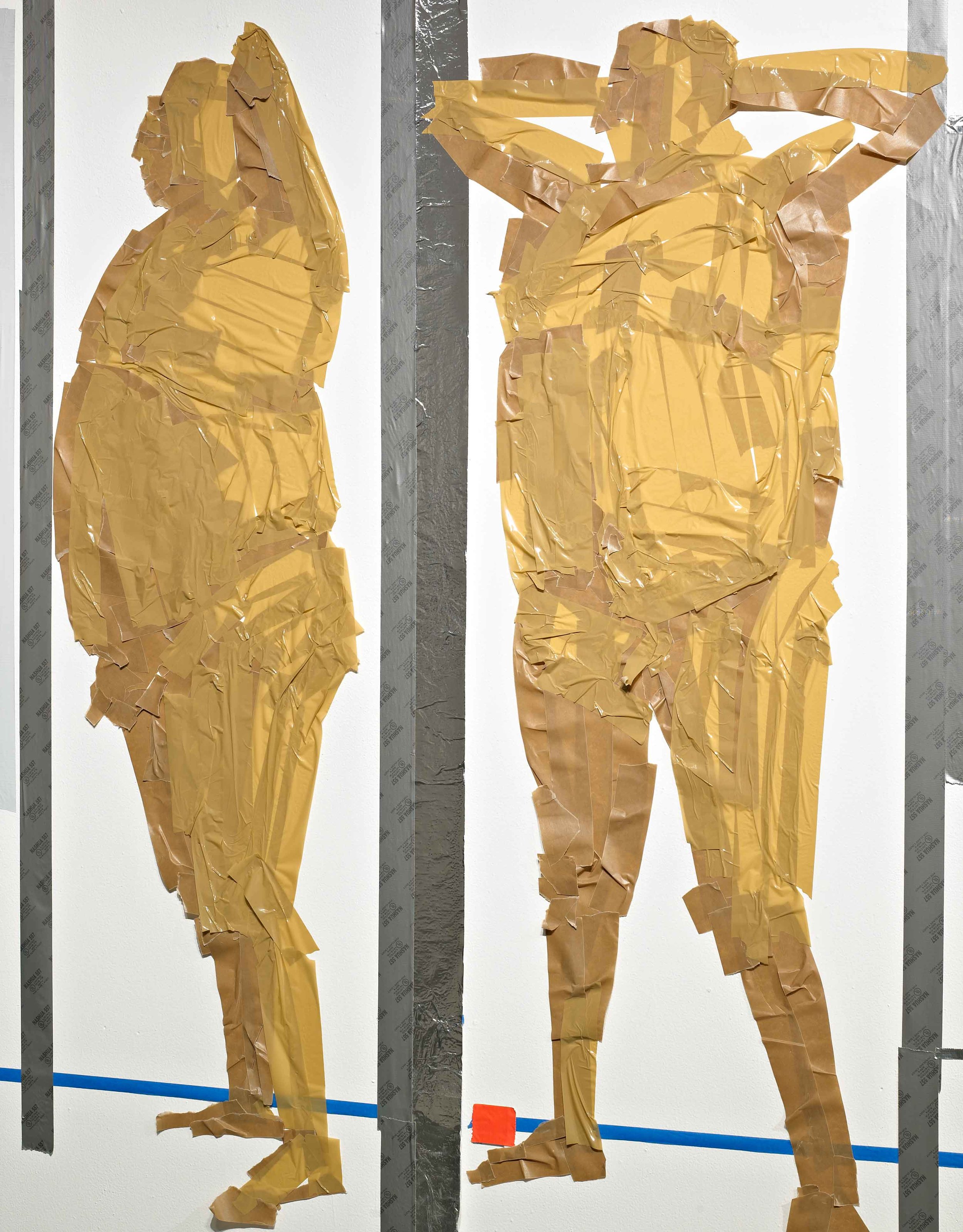  Airport In Security (detail), 8'x44', duct tape on wall, 2012 