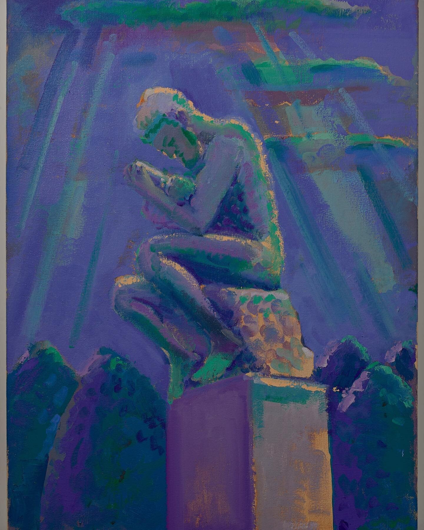 Why are women absent from the decision-making table at this crucial moment? I want to amplify this powerful post by @ShirleyRimon, Director Of Education, Tel Aviv-Yafo Municipality. Image is my painting for a better world: The Provider (after Rodin),