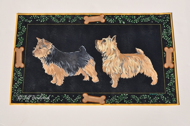 NORWICH TERRIERS - ACRYLIC ON CANVAS - 30 X 42 IN