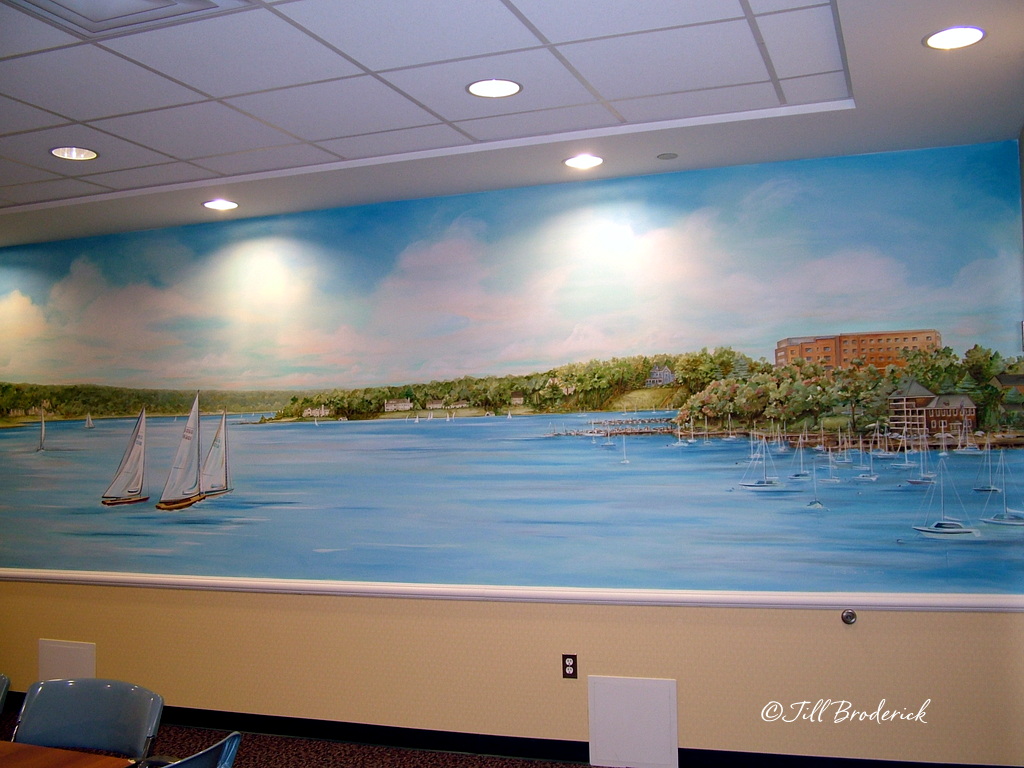 VNA OF CENTRAL JERSEY, RED BANK, NJ - RIVER VIEW MURAL - 6' H X 24' W - ACRYLIC