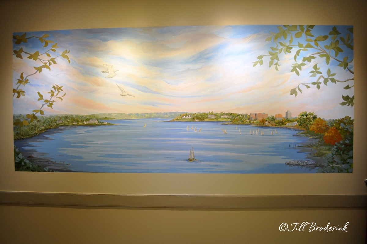 UROLOGY ASSOCIATES, SHREWSBURY, NJ - NAVESINK VIEW MURAL - ACRYLIC - 4' H X 9'- 8" W