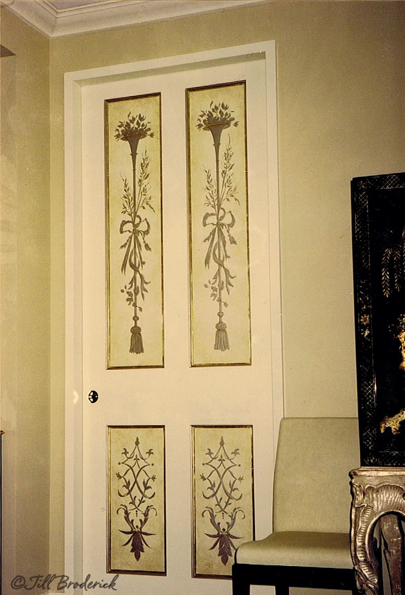 POCKET DOOR - GILDED AND ANTIQUED MOTIF