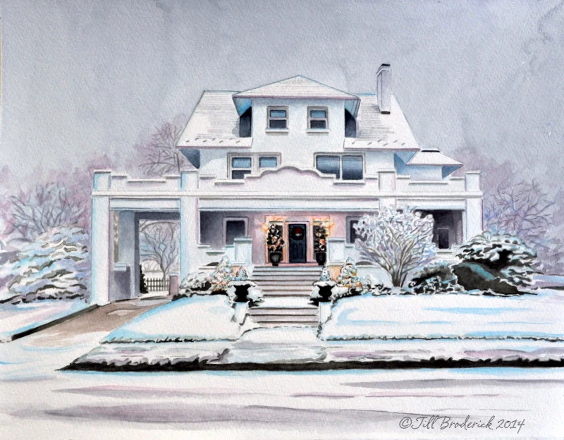 HOUSE PORTRAIT - WATERCOLOR  - 11 X 14 IN