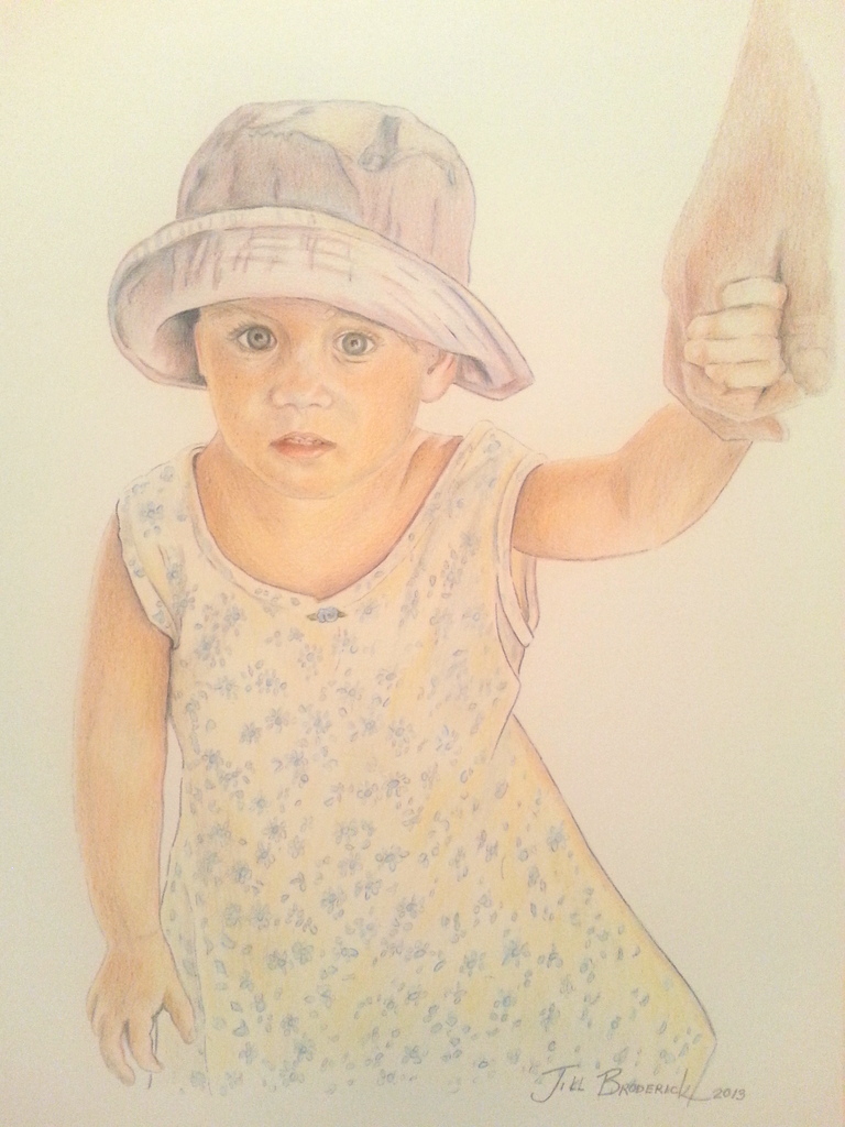 LITTLE ONE - COLORED PENCIL - 11 X 14 IN