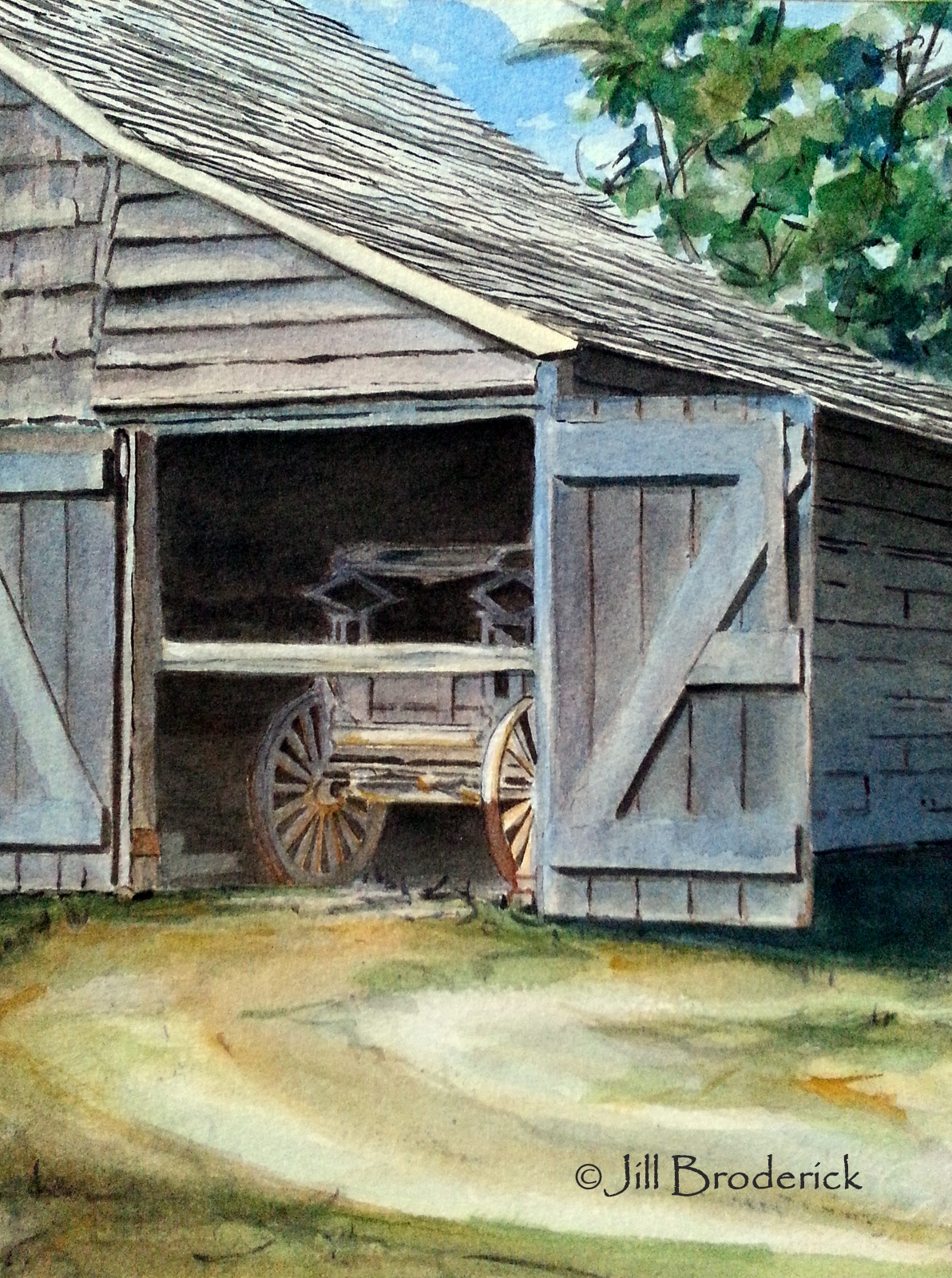 GARAGE KEPT - WATERCOLOR - 7.5 X 10 IN